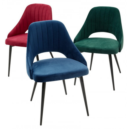 Стул FANTINE-LS РОЗОВЫЙ 15, велюр / черный каркас М-City