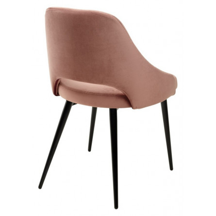 Стул FANTINE-LS РОЗОВЫЙ 15, велюр / черный каркас М-City