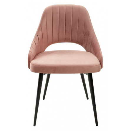 Стул FANTINE-LS РОЗОВЫЙ 15, велюр / черный каркас М-City