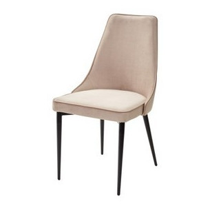 Стул NEPAL-P БЕЖЕВЫЙ 5, велюр/ черный каркасМ-City