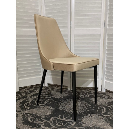 Стул NEPAL-P БЕЖЕВЫЙ 5, велюр/ черный каркасМ-City