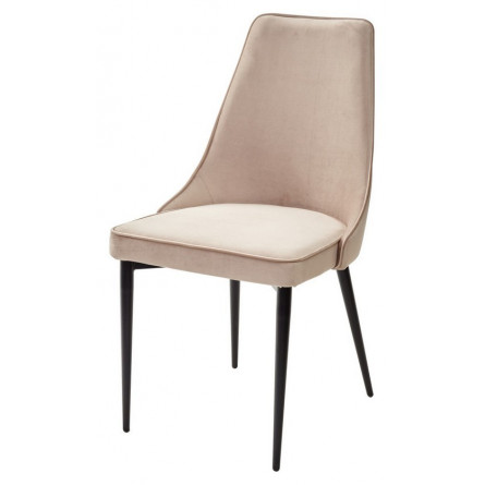 Стул NEPAL-P БЕЖЕВЫЙ 5, велюр/ черный каркасМ-City