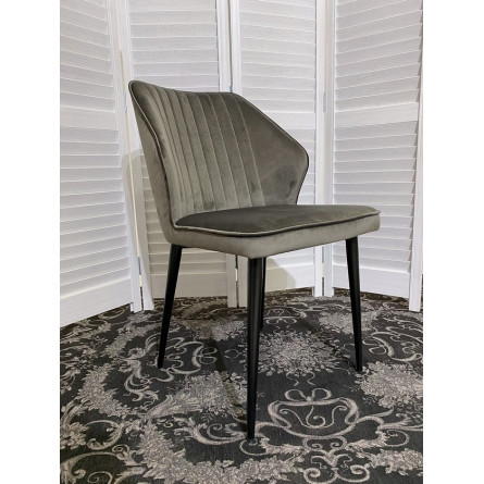 Стул SEATTLE-V ГРАФИТ 14, велюр / черный каркас М-City