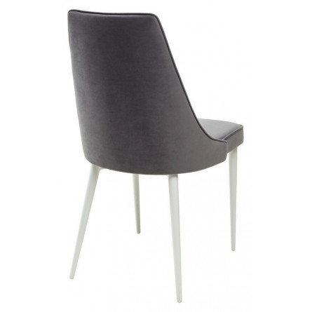 Стул NEPAL-P СЕРЫЙ 27, велюр/ белый каркас М-City