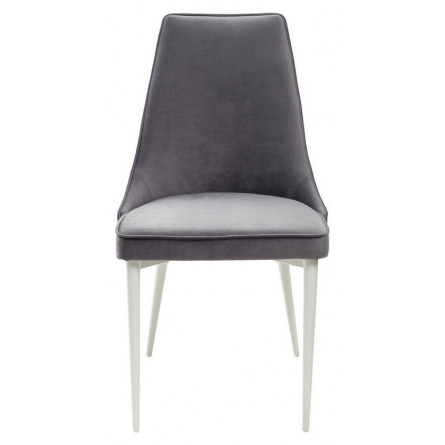 Стул NEPAL-P СЕРЫЙ 27, велюр/ белый каркас М-City