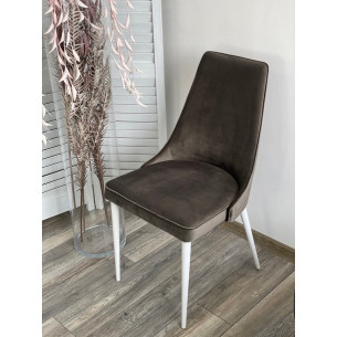 Стул NEPAL-P ГРАФИТ 14, велюр/ белый каркас М-City