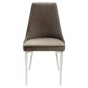 Стул NEPAL-P ГРАФИТ 14, велюр/ белый каркас М-City