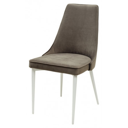 Стул NEPAL-P ГРАФИТ 14, велюр/ белый каркас М-City