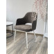Стул FANTINE-LA ГРАФИТ 14, велюр/ белый каркас М-City Стул FANTINE-LA ГРАФИТ 14, велюр/ белый каркас М-City