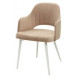 Стул FANTINE-LA БЕЖЕВЫЙ 5, велюр/ белый каркас М-City