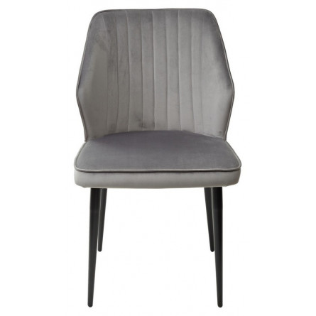 Стул SEATTLE-V СВЕТЛО-СЕРЫЙ 26, велюр / черный каркас М-City