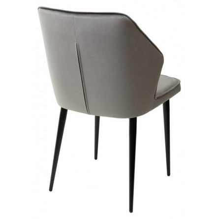 Стул SEATTLE-V СВЕТЛО-СЕРЫЙ 26, велюр / черный каркас М-City