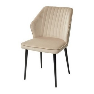 Стул SEATTLE-V БЕЖЕВЫЙ 5, велюр / черный каркас М-City
