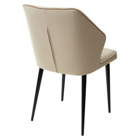 Стул SEATTLE-V БЕЖЕВЫЙ 5, велюр / черный каркас М-City