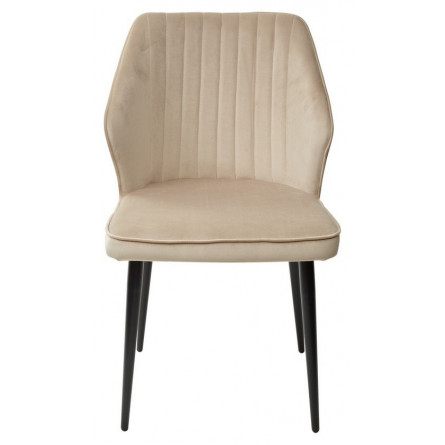 Стул SEATTLE-V БЕЖЕВЫЙ 5, велюр / черный каркас М-City