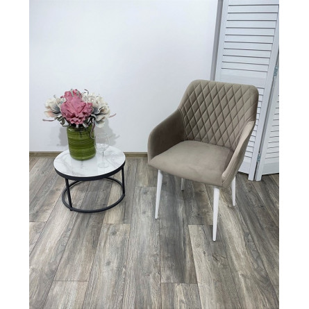 Стул BRANDY-X ЛАТТЕ 25 / белый каркас, велюр М-City