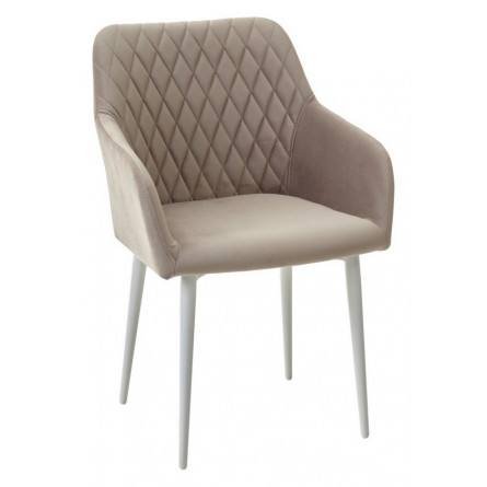 Стул BRANDY-X ЛАТТЕ 25 / белый каркас, велюр М-City