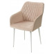 Стул BRANDY-X БЕЖЕВЫЙ 5/ белый каркас, велюр М-City
