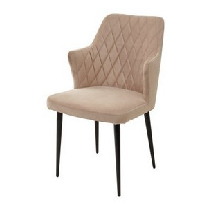 Стул HERMAN БЕЖЕВЫЙ 5, велюр / черный каркас М-City
