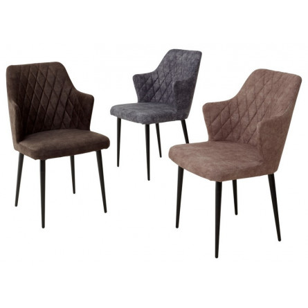 Стул HERMAN БЕЖЕВЫЙ 5, велюр / черный каркас М-City