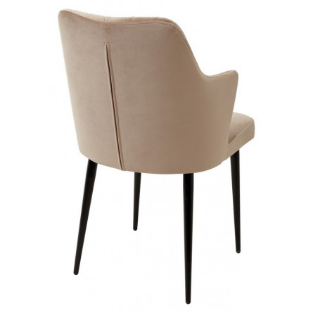 Стул HERMAN БЕЖЕВЫЙ 5, велюр / черный каркас М-City