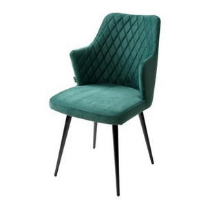 Стул HERMAN ЗЕЛЕНЫЙ 19, велюр / черный каркас М-City