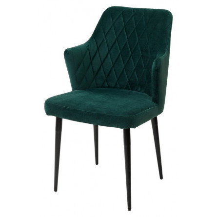 Стул HERMAN ЗЕЛЕНЫЙ 19, велюр / черный каркас М-City
