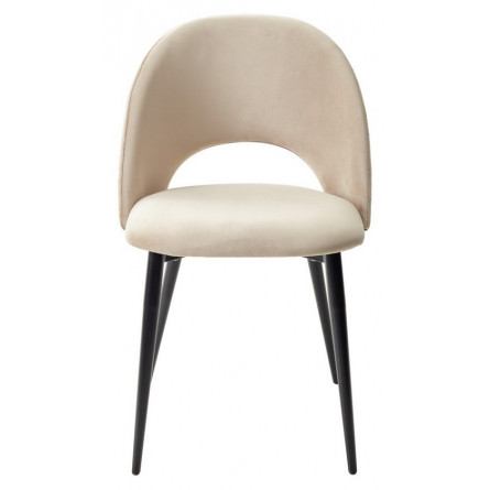 Стул MAX бежевый 5, велюр / черный каркас М-City