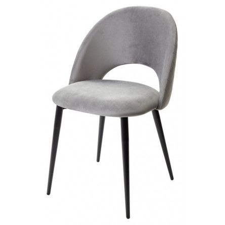 Стул MAX светло-серый 26, велюр / черный каркас М-City