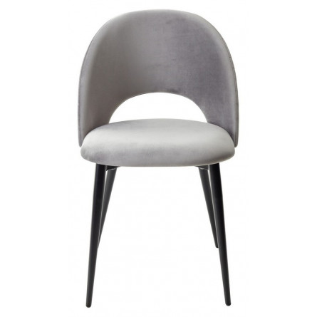 Стул MAX светло-серый 26, велюр / черный каркас М-City