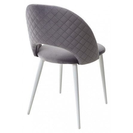 Стул MAX серый 27, велюр / белый каркас М-City