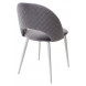 Стул MAX серый 27, велюр / белый каркас М-City Стул MAX серый 27, велюр / белый каркас М-City