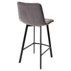 Полубарный стул CHILLI-QB SQUARE графит 14, велюр / черный каркас (H66cm) М-City