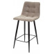 Полубарный стул CHILLI-QB латте 25, велюр / черный каркас (H66cm) М-City