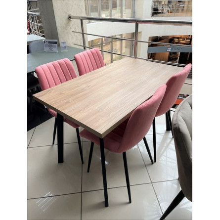 Стол ФИН 120 Дуб Канзас/ черный каркас М-City