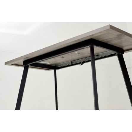 Стол ФИН 120 Дуб Шерман серый/ черный каркас М-City