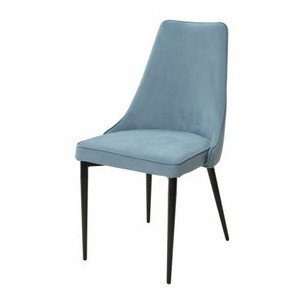 Стул NEPAL-P СЕРО-ГОЛУБОЙ ГЕКСАГОН, велюр 53/ 794/ черный каркас М-City