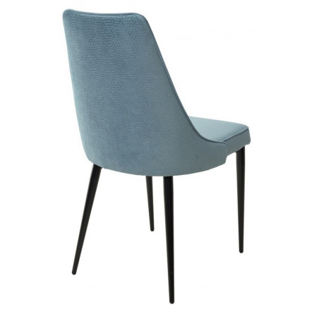 Стул NEPAL-P СЕРО-ГОЛУБОЙ ГЕКСАГОН, велюр 53/ 794/ черный каркас М-City