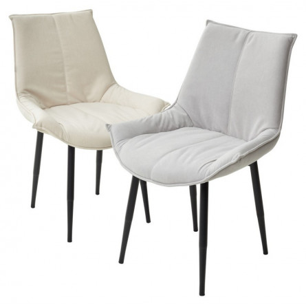 Стул Осло Светло-бежевый Vivaldi V02, велюр / черный каркас M-City БЕЗ НДС