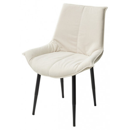 Стул Осло Светло-бежевый Vivaldi V02, велюр / черный каркас M-City БЕЗ НДС