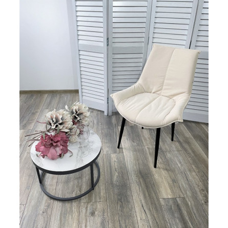 Стул Осло Светло-бежевый Vivaldi V02, велюр / черный каркас M-City БЕЗ НДС