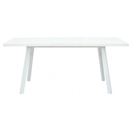 Стол ФИН 140 Белый, стекло/ Белый каркас М-City