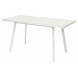Стол ФИН 140 Латте, стекло/ Белый каркас М-City