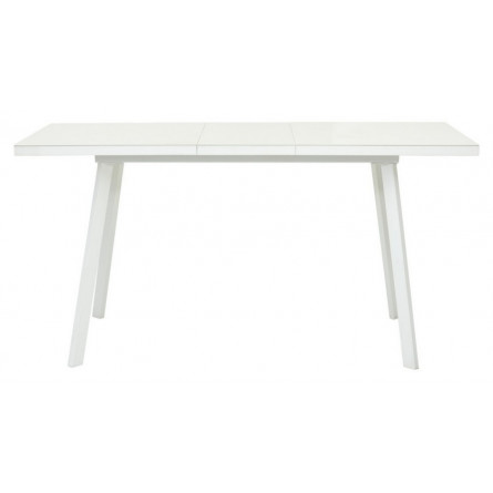 Стол ФИН 140 Латте, стекло/ Белый каркас М-City