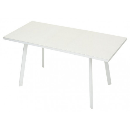Стол ФИН 140 Латте, стекло/ Белый каркас М-City
