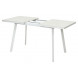 Стол ФИН 140 Латте, стекло/ Белый каркас М-City Стол ФИН 140 Латте, стекло/ Белый каркас М-City
