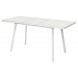 Стол ФИН 140 Латте, стекло/ Белый каркас М-City Стол ФИН 140 Латте, стекло/ Белый каркас М-City