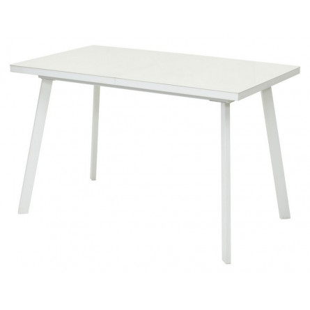 Стол ФИН 140 Латте, стекло/ Белый каркас М-City