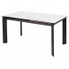 Стол CREMONA 140 HIGH GLOSS STATUARIO Белый мрамор глянцевый, керамика/ черный каркас М-City