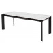 Стол CREMONA 140 HIGH GLOSS STATUARIO Белый мрамор глянцевый, керамика/ черный каркас М-City
